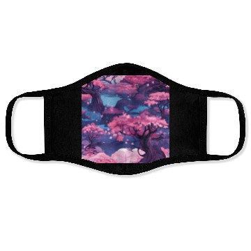 Discover Anime Euphoria: Fantasy Cherry Blossom Dreamscape Face Masks