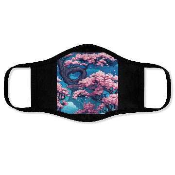 Discover Anime Euphoria: Fantasy Cherry Blossom Dreamscape Face Masks