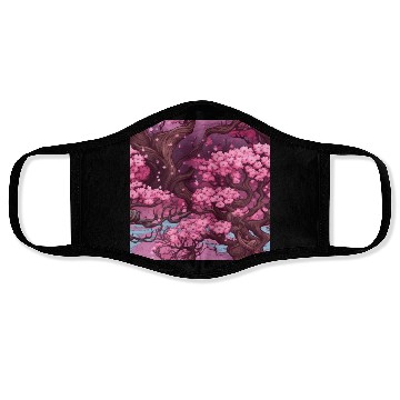 Discover Anime Euphoria: Fantasy Cherry Blossom Dreamscape Face Masks