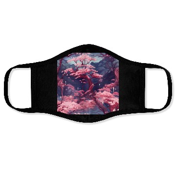 Discover Anime Euphoria: Fantasy Cherry Blossom Dreamscape Face Masks