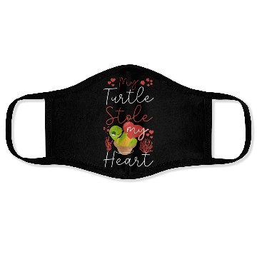 Discover Sea Turtle Tortoise Valentines Day Face Masks