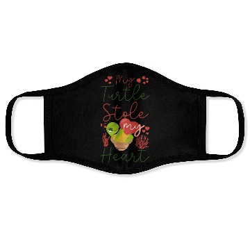 Discover Sea Turtle Tortoise Valentines Day Face Masks