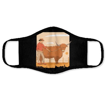 Discover Farmer With Highland Cow Face Masks