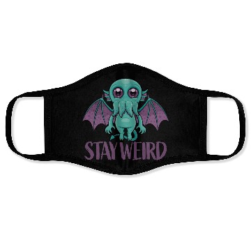 Discover Stay Weird Cute Cthulhu Monster Face Masks