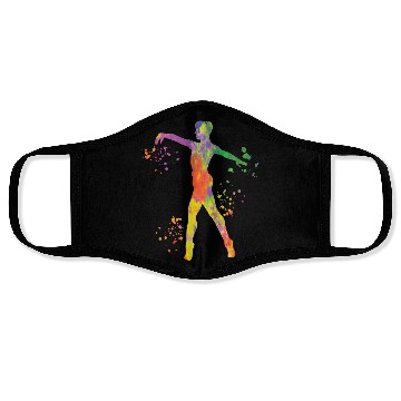 Discover Ballet Dancer Colorsplash Man Ballerino Face Masks