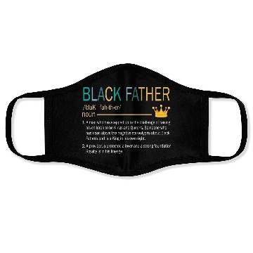 Discover Black Father Stepped Up Provider Protector Lover Face Masks
