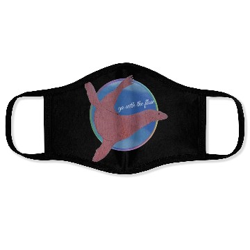 Discover Go With The Flow Sea Lion Rainbow Circle Face Masks