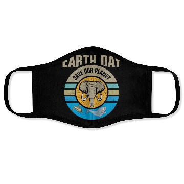Discover Earth Day Save Our Planet Conservation Design Face Masks