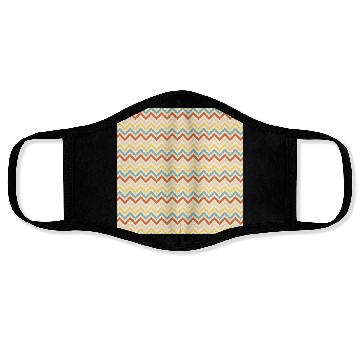 Discover Retro Colorful Chevron Pattern Face Masks