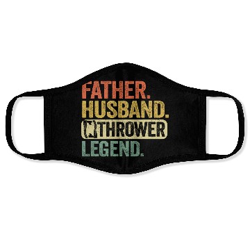 Discover Father Husband Axe Thrower Legend Axe Throwing Dad Face Masks