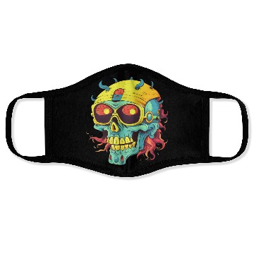Discover zombie skull skull Face Masks