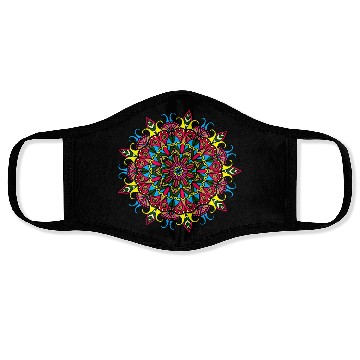 Discover Colorful Mandala Pattern Modern 6 Face Masks