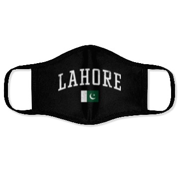 Discover Lahore Pakistan Cory Flag Vacation Face Masks