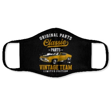Discover Classic Car Muscle Car Driver Face Masks