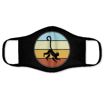 Discover monkey retro Face Masks