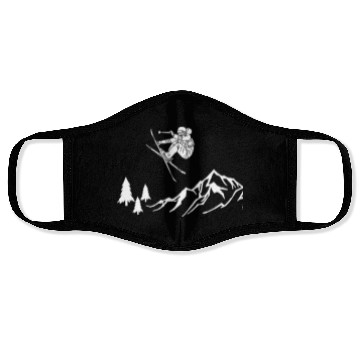 Discover Skiing In The Alps Face Masks