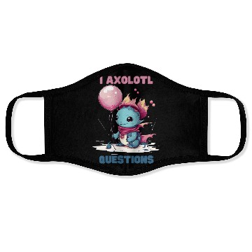 Discover I Axolotl Questions Cute Axolotl Kawaii Face Masks