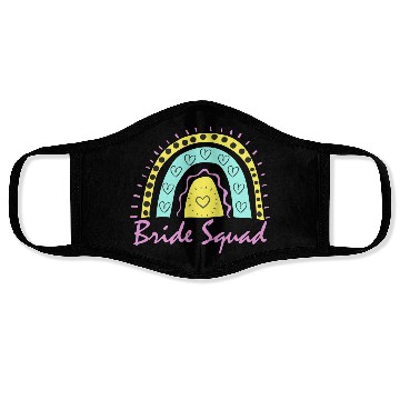 Discover Bride Squad Matching Bachelorette Wedding Face Masks