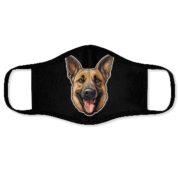 Discover Malinois Dog Face - Pet Lover's Delight Face Masks