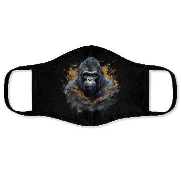 Discover Gorilla King. Power in a Graffiti Style. Face Masks