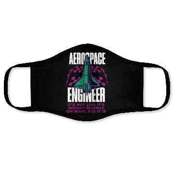Discover Cool Aerospace Engineer Rocket Scientist Space Face Masks