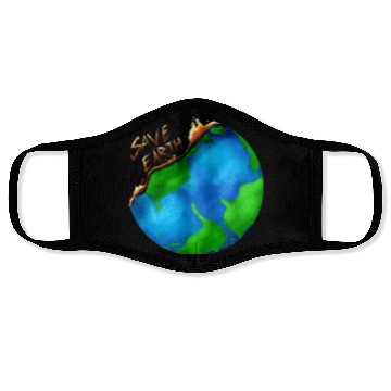 Discover Burning Earth Globe Save Earth For Earth Day Face Masks