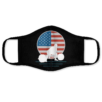 Discover Usa Flag Deadlift Powerlifting Face Masks
