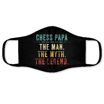 Discover Chess Papa Fathers Day Chess Myth Legend Face Masks