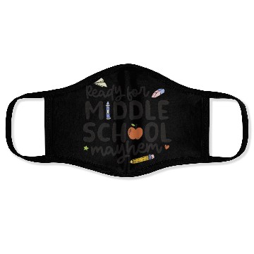 Discover Middle School Mayhem - Funny Back to School Face Masks