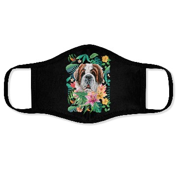 Discover Tropical Saint Bernard Face Masks