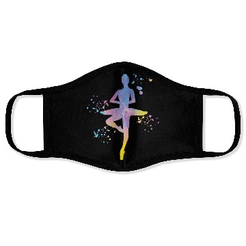 Discover Ballet Dancer Colorsplash Ballerina Face Masks
