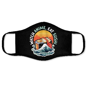 Discover Anime Sushi Lover Nigiri Sashimi Food Manga Otaku Face Masks