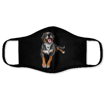 Discover Cute Bernese Mountain Dog Face Masks