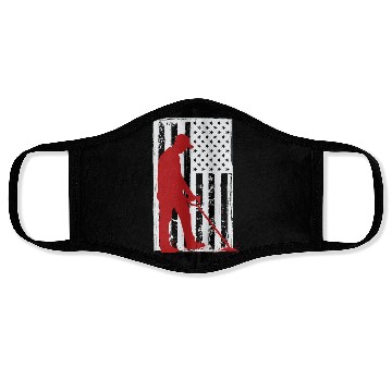 Discover Patriotic US Flag Metal Detectorist Face Masks