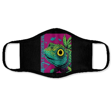Discover Psychedelic Reptile Wonderland Retro Designs 7 Face Masks