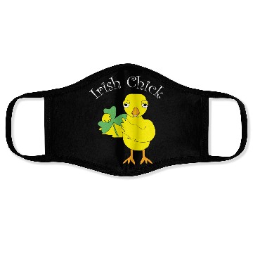 Discover Irish Chick White Text Face Masks