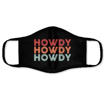 Discover Funny Horse Racing Gift Howdy Face Masks