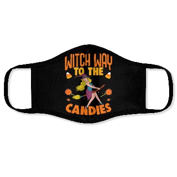 Discover Witch Way To The Candy Funny Trick Or Treat Face Masks