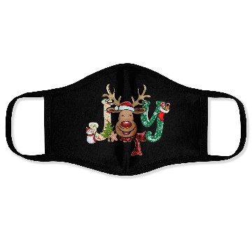 Discover Xmas Christmas Joy Snowman Deer Santa Hat Face Masks