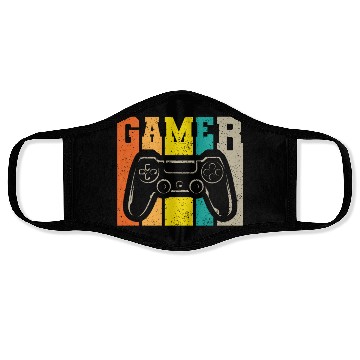 Discover Gamer arcade player Face Masks