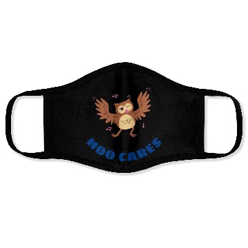 Discover Hoo Cares Owl Pun Face Masks