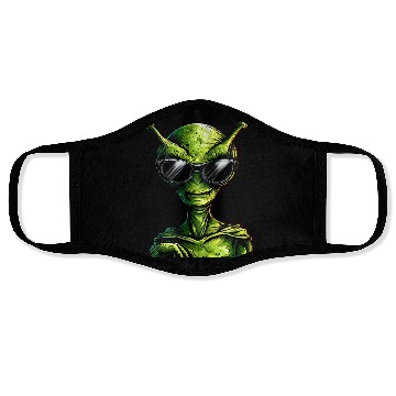 Discover Cool Green Alien - Extraterrestrial with Face Masks