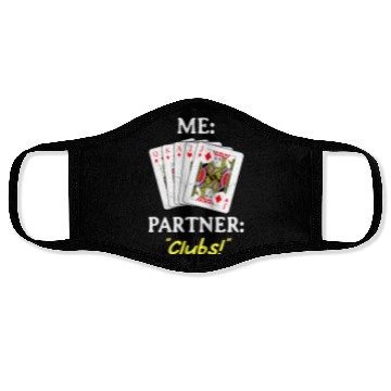 Discover Funny Euchre Partner Card Game Player Face Masks
