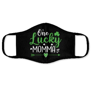 Discover One Lucky Momma St Patric Day Face Masks