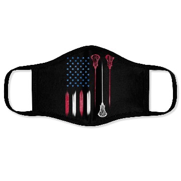 Discover Us Flag Colors Lax Usa Lacrosse Face Masks