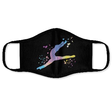 Discover Ballet Dancer Colorsplash Man Ballerino Face Masks