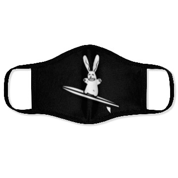 Discover Bunny Surfer Cute Rabbit Lover Owner American Face Masks