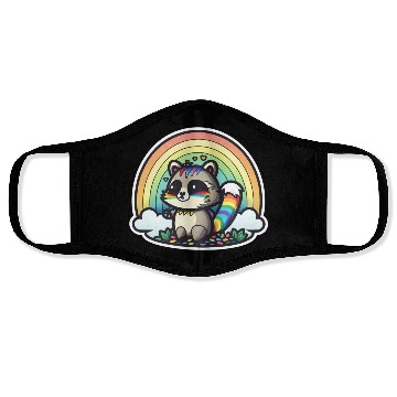 Discover Weird Rainbow Raccoon Face Masks