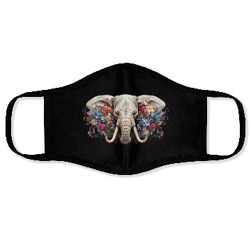 Discover Floral Majesty: The Elephant's Crown Face Masks
