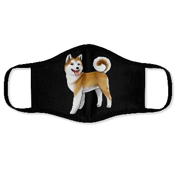 Discover Akita Light Faced Tan Face Masks